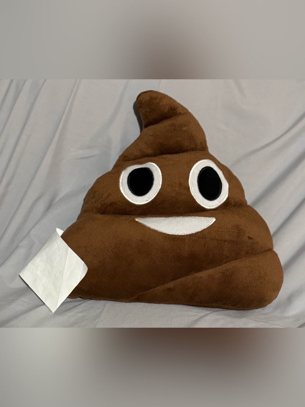 Plush Poop Emoji Pillow - Brown by